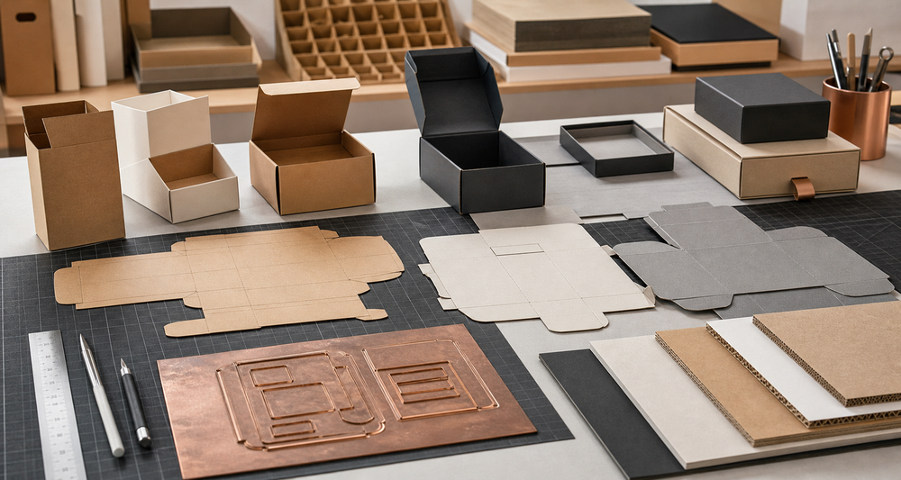 FOLDVERA die cutting packaging structure sampling and paperboard prototyping