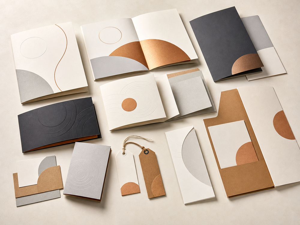 FOLDVERA brochures catalogues inserts cards and brand printed materials